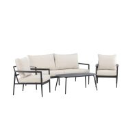 Kiara loungeset - zwart/beige