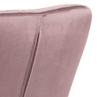 Nøra Lior armstoel | naturel oak onderstel | stof Vic - roze