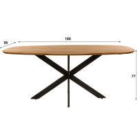 Tyler eetkamertafel 180 cm