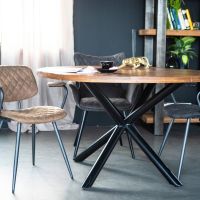 Eettafel rond met kruispoot - Ø150x76 cm