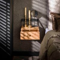 Lexi zwevend nachtkastje set van 2 - acacia naturel