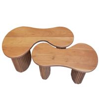 Rio organische salontafel set van 2 - donkerbruin