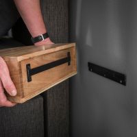 Carlijn nachtkastje halfrond acaciahout 1L