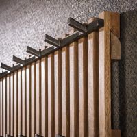 Rosa kapstok 13 haken - mangohout