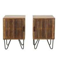 Odila nachtkastje mangohout set van 2 van het woonmerk Fraaai