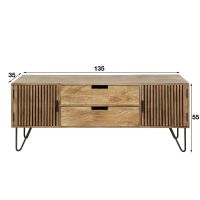 Odila tv-meubel mangohout 135cm van het woonmerk Fraaai