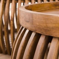 Odila salontafel mangohout curve set van 2 van het woonmerk Fraaai