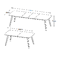 Kiran uitschuifbare eettafel 100x180-270 cm