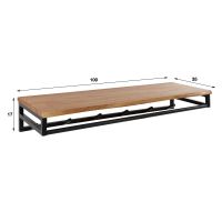 Joshua kapstok 6 haken met hoedenplank acaciahout van het woonmerk Fraaai