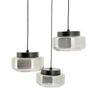 Pivot hanglamp rond - grijs glas