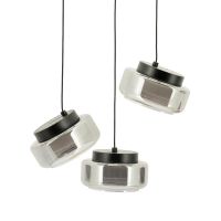 Pivot hanglamp rond - grijs glas