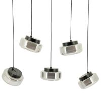By-Boo Pivot hanglamp rechthoek - grijs glas