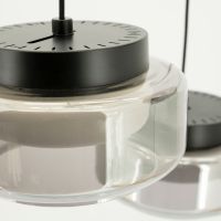 By-Boo Pivot hanglamp rechthoek - grijs glas