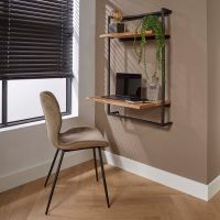 Alex bureau hangend hout/metaal 65x100 cm van het woonmerk Fraaai