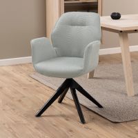 Luma terugdraai armstoel | zwart oak onderstel | stof Town