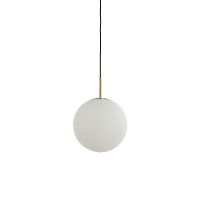 Medina hanglamp Ø25 cm - antiek brons+glas mat wit