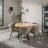 Ortiz eettafel driehoek - massief acacia naturel
