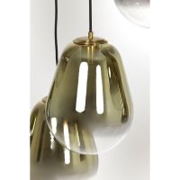 Maeve hanglamp 7L - glas goud-helder/goud