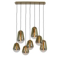 Maeve hanglamp 7L - glas goud-helder/goud