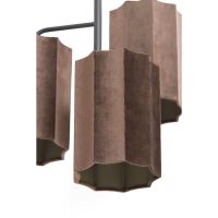 Edisa hanglamp 3L - velvet donkerbruin