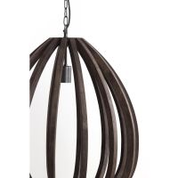 Barsia hanglamp Ø50x54 cm hout - donkerbruin