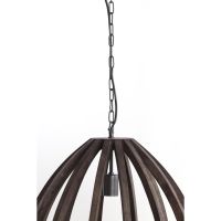 Barsia hanglamp Ø50x54 cm hout - donkerbruin