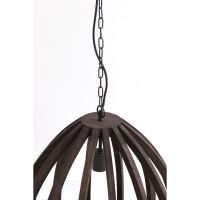 Barsia hanglamp Ø50x54 cm hout - donkerbruin