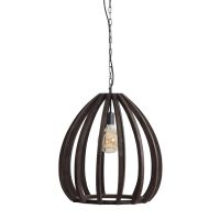 Barsia hanglamp Ø50x54 cm hout - donkerbruin