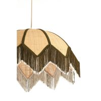 Sulina hanglamp ø55x36,5 cm raffia - naturel+groen