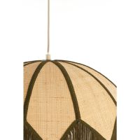 Sulina hanglamp ø55x36,5 cm raffia - naturel+groen