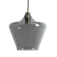 Solly hanglamp Ø30x30 cm antiek brons/smoke glas van het woonmerk Light&Living
