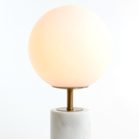 Medina tafellamp Ø25x47 cm glas mat wit/antiek brons van het woonmerk Light&Living