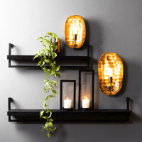 Maddison wandplank 80 cm zwart van het woonmerk Light & Living