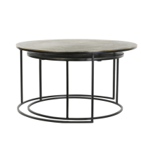 Primo salontafel set van 2 antiek brons/mat zwart van het woonmerk Light&Living