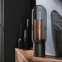 Wrexham tafellamp 50 cm staal smoke