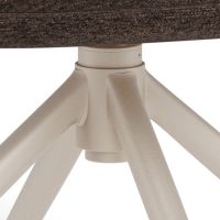 Norr armstoel | beige metaal onderstel | stof Apia - bruin