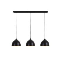 Light & Living Kylie hanglamp 3L - mat zwart-goud - OUTLET B
