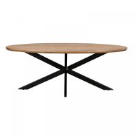 Jesper ovale eettafel - 180 cm - hout - naturel
