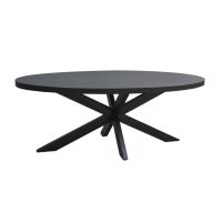 Livingfurn Kala eettafel ovaal 160 cm - zwart