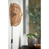 Milan wandlamp ø40x15 cm rotan - naturel