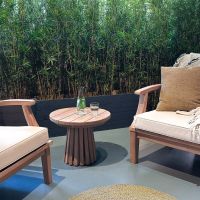 Livingfurn Cindo ronde tuin bijzettafel 50 cm - naturel