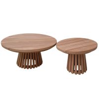 Livingfurn Cindo ronde tuin salontafel 80 cm - naturel