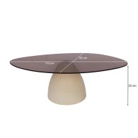 Mylon salontafel 110cm - lichtbruin