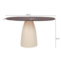 Mylon salontafel 140cm - lichtbruin