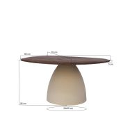 Marron salontafel 86 cm - bruin