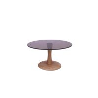 Faye bijzettafel ø75 cm hout/glas - almond