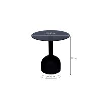 Isa bijzettafel ø55 cm - zwart