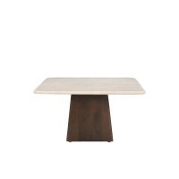 Bottecino bijzettafel vierkant 75 cm - donkerbruin/beige