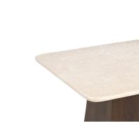 Bottecino bijzettafel vierkant 75 cm - donkerbruin/beige