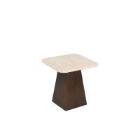 Bottecino bijzettafel vierkant 45 cm - donkerbruin/beige